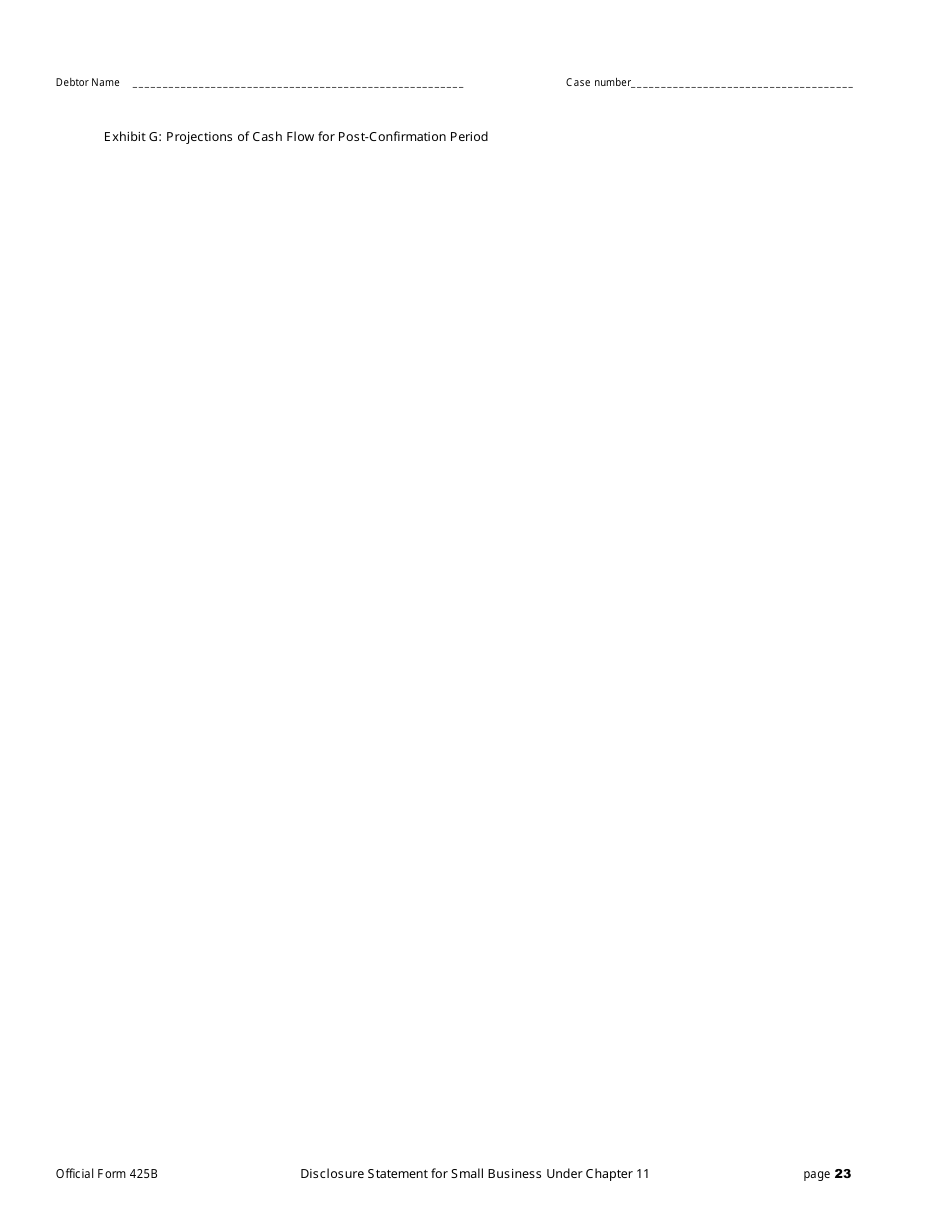 Official Form 425B Disclosure Statement for Small Business Under Chapter 11, Page 23