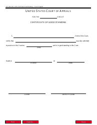 Document preview: Form AO136A Certificate of Good Standing (Court of Appeals)