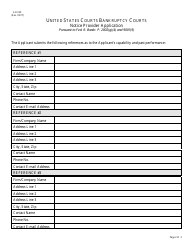 Form AO320 Bankruptcy Notice Provider Application, Page 2