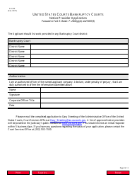 Form AO320 Bankruptcy Notice Provider Application, Page 3