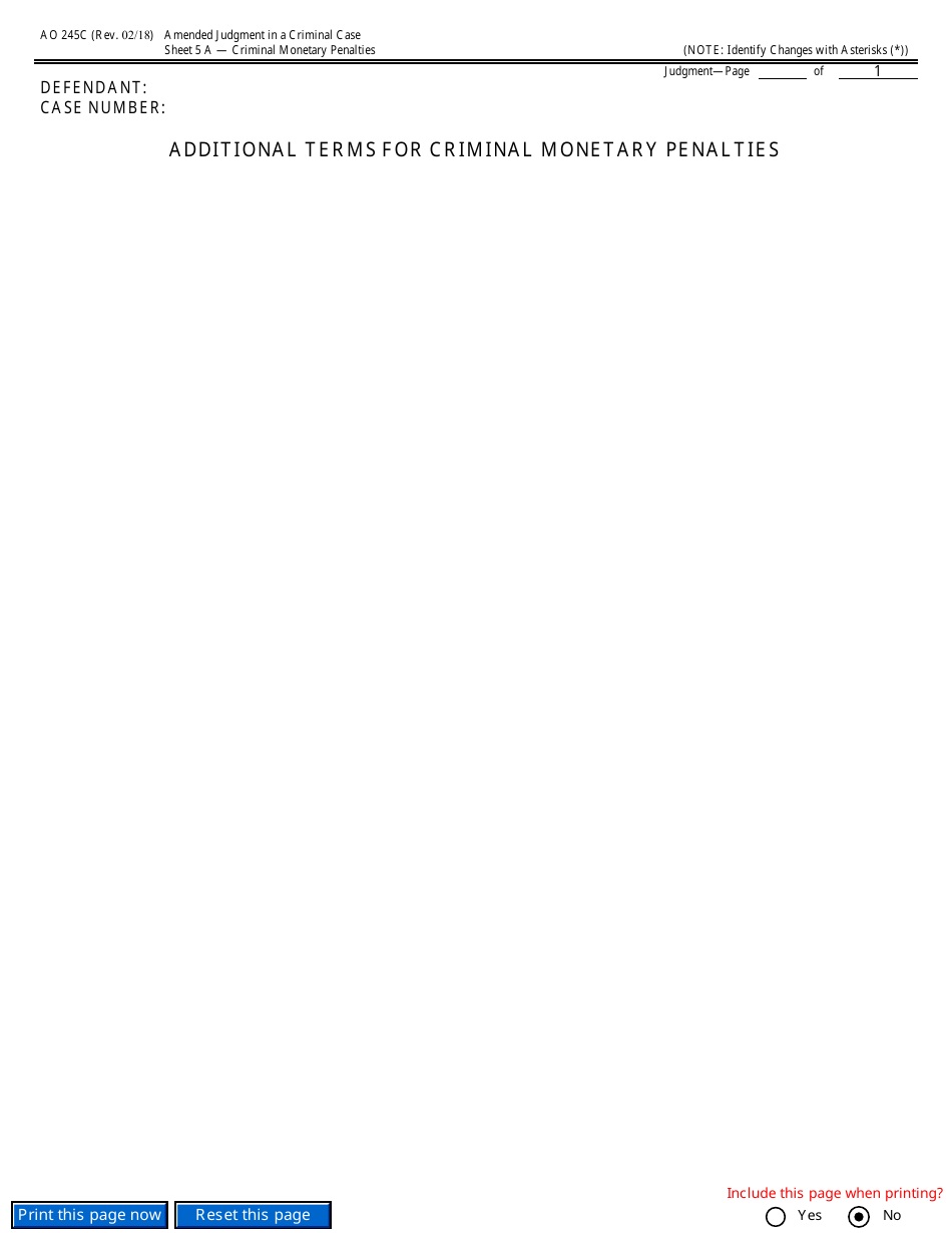 Form AO245C Amended Judgment in a Criminal Case, Page 16