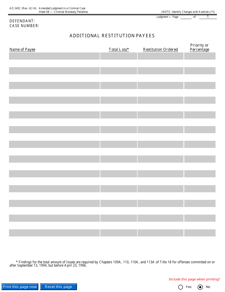 Form AO245C Amended Judgment in a Criminal Case, Page 17