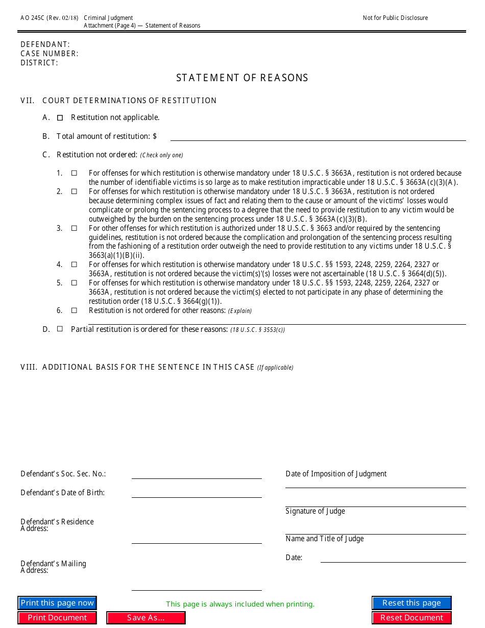 Form AO245C Amended Judgment in a Criminal Case, Page 25