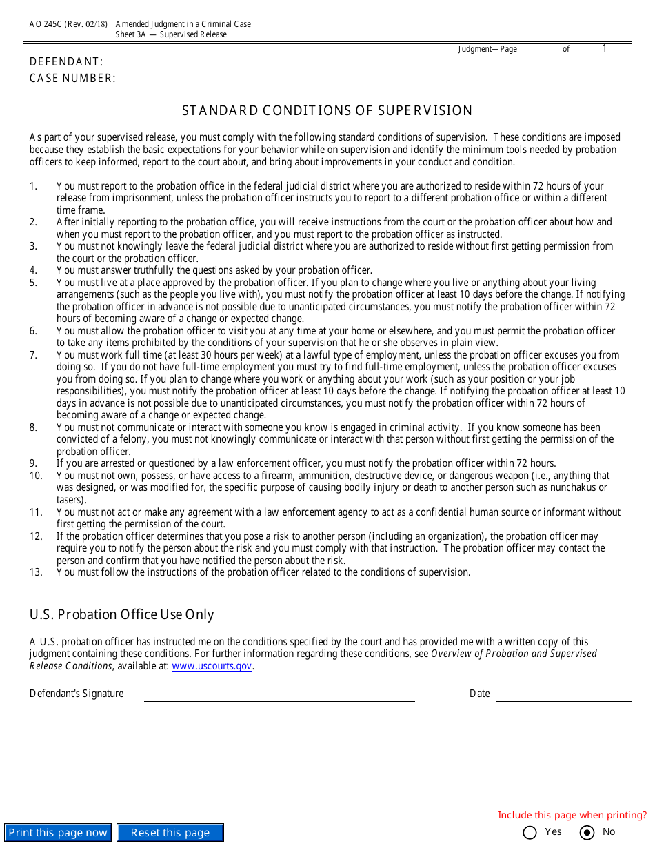 Form AO245C Amended Judgment in a Criminal Case, Page 6