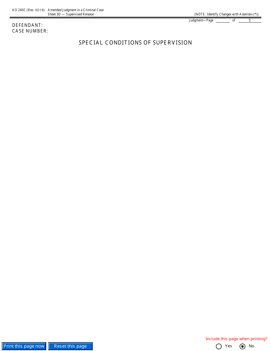 Form AO245C Amended Judgment in a Criminal Case, Page 9