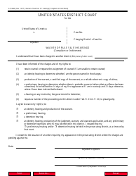 Document preview: Form AO466A Waiver of Rule 5 & 5.1 Hearings (Complaint or Indictment)