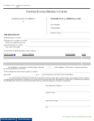 Form AO245B Judgment in a Criminal Case