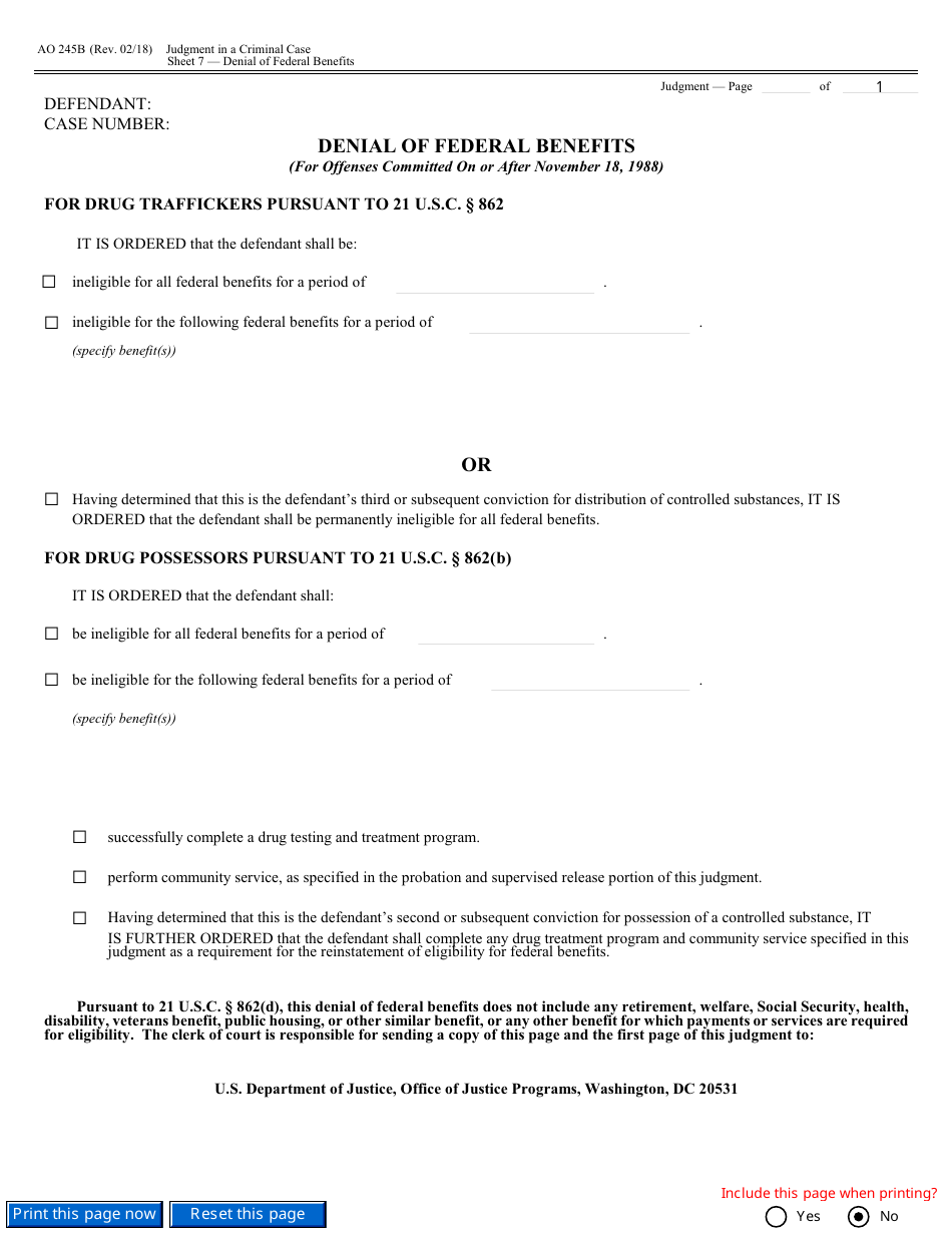 Form AO245B Judgment in a Criminal Case, Page 21