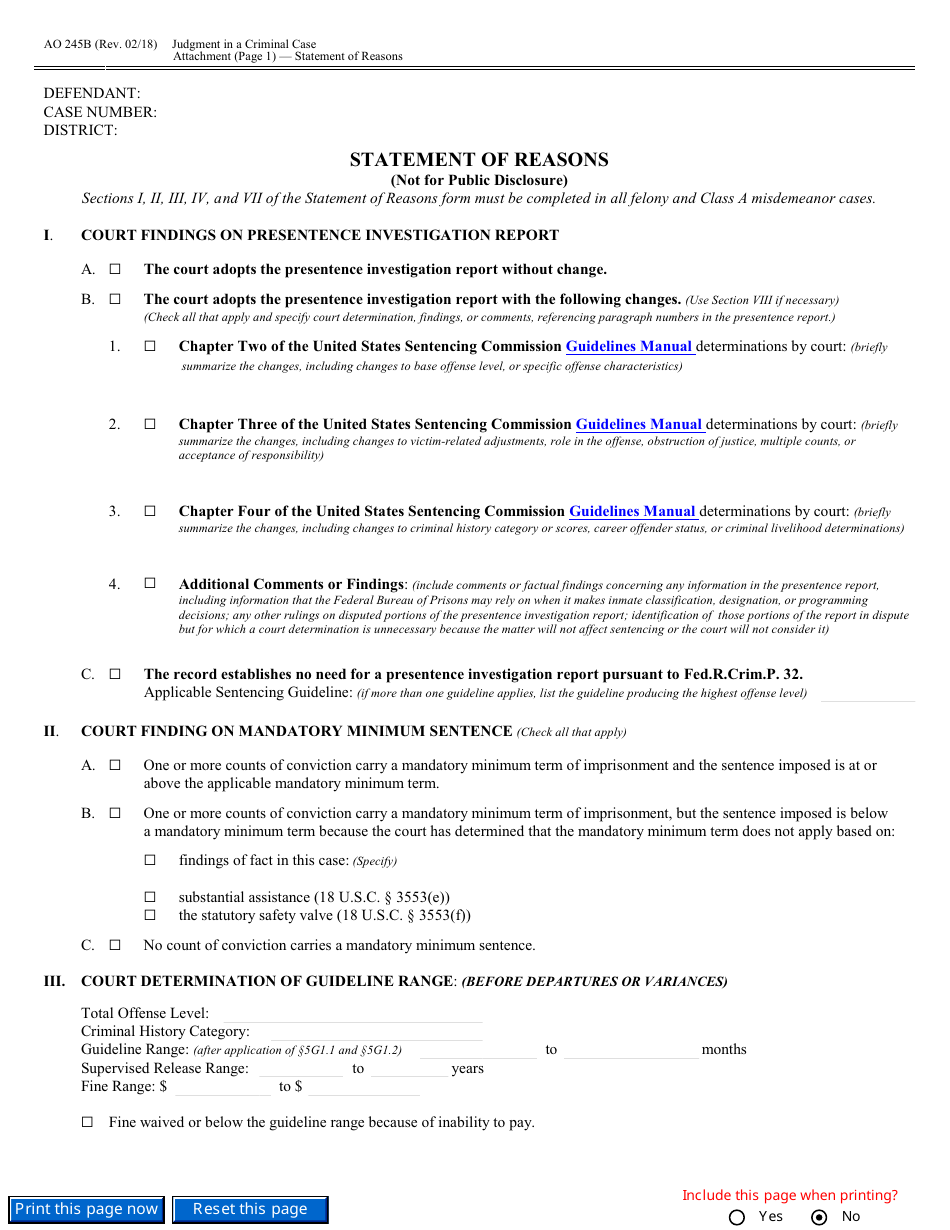 Form AO245B Judgment in a Criminal Case, Page 22
