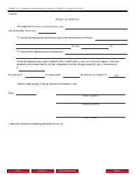Form AO89B Subpoena to Produce Documents, Information, or Objects in a Criminal Case, Page 2