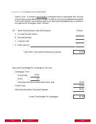 Form CJA28C Investigative Services Detailed Budget Worksheet for Non-capital Representations With the Potential for Extraordinary Cost, Page 8
