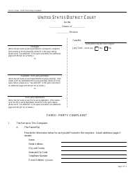 Document preview: Form Pro Se11 Third - Party Complaint
