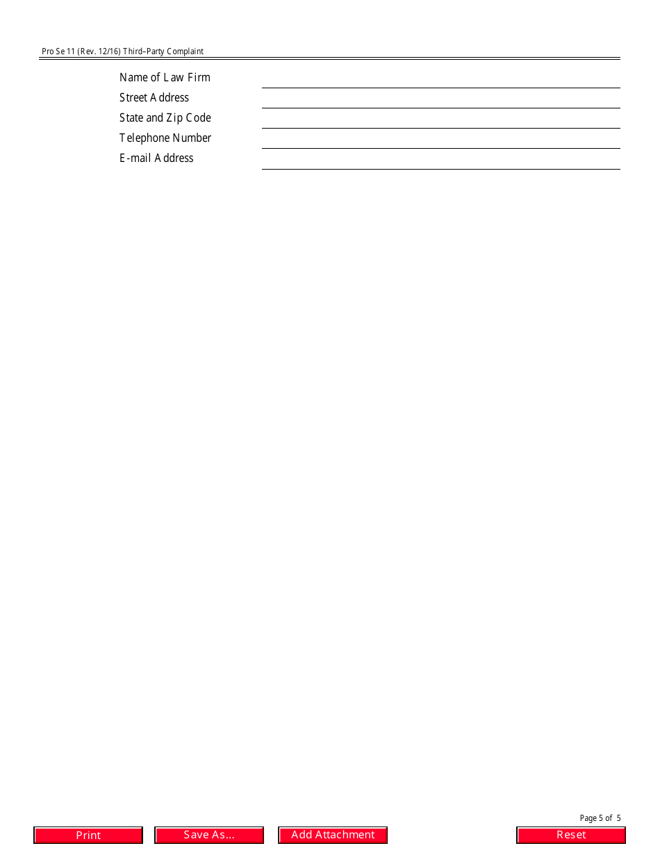 Form Pro Se11 Third - Party Complaint, Page 5