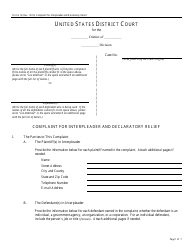 Document preview: Form Pro Se12 Complaint for Interpleader and Declaratory Relief