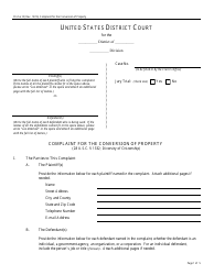 Form Pro Se10 Complaint for the Conversion of Property
