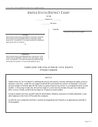 Form Pro Se14 Complaint for Violation of Civil Rights