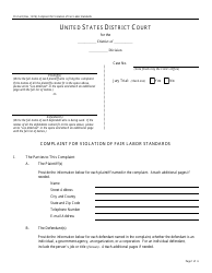Form Pro Se8 Complaint for Violation of Fair Labor Standards