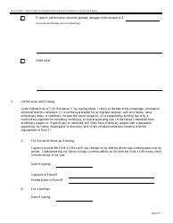 Form Pro Se9 Complaint to Require Performance of a Contract to Convey Real Property, Page 6