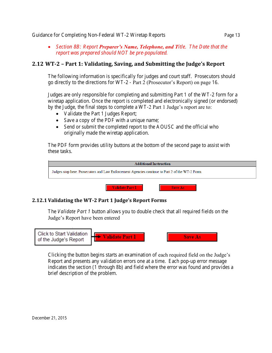 Instructions for Form WT-2 Non-federal Wiretap Reports, Page 14