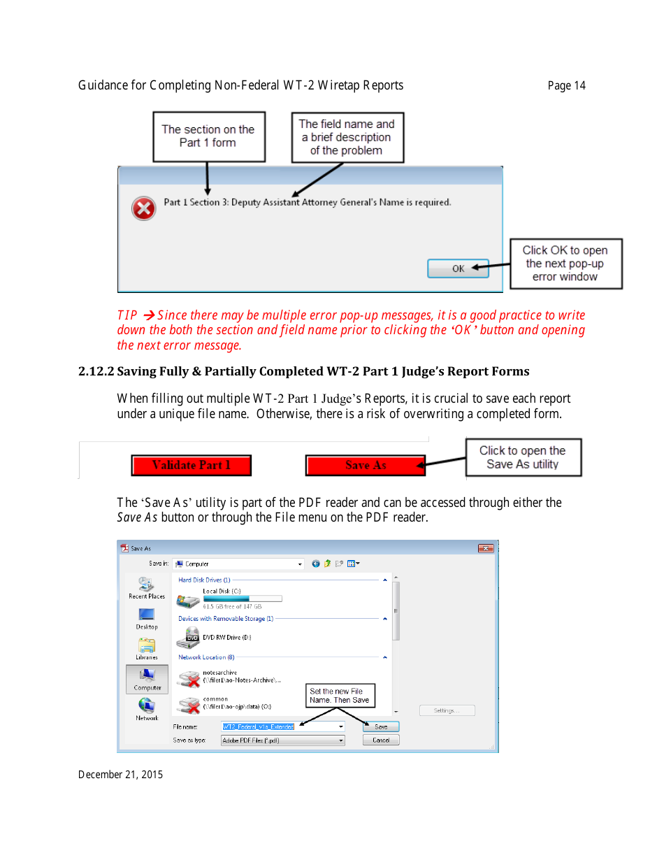 Instructions for Form WT-2 Non-federal Wiretap Reports, Page 15