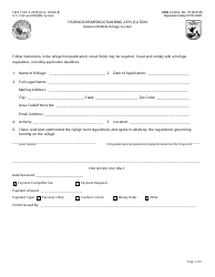 FWS Form 3-2358 Fishing/Shrimping/Crabbing Application