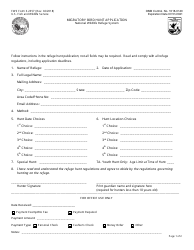 FWS Form 3-2357 Migratory Bird Hunt Application