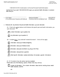 Form CMS-10106 1-800-medicare Authorization to Disclose Personal Health Information, Page 5