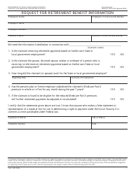 Document preview: Form CMS-R285 Request for Retirement Benefit Information