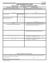 Document preview: Form CMS-10125 Dme Information Form - External Infusion Pumps