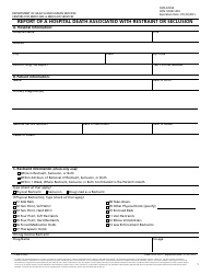 Form CMS-10455 &quot;Report of a Hospital Death Associated With Restraint or Seclusion&quot;