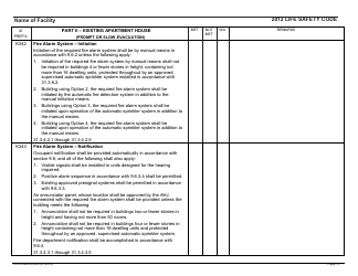Form CMS-2786X Fire Safety Survey Report - Intermediate Care Facilities With Intellectual Disabilities (Apartment House) - 2012 Life Safety Code, Page 10