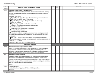 Form CMS-2786X Fire Safety Survey Report - Intermediate Care Facilities With Intellectual Disabilities (Apartment House) - 2012 Life Safety Code, Page 18