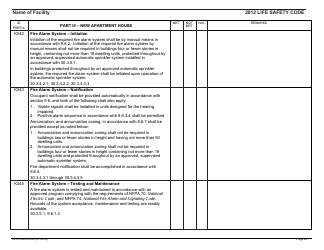 Form CMS-2786X Fire Safety Survey Report - Intermediate Care Facilities With Intellectual Disabilities (Apartment House) - 2012 Life Safety Code, Page 24