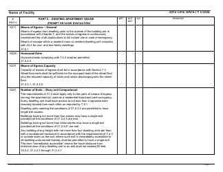 Form CMS-2786X Fire Safety Survey Report - Intermediate Care Facilities With Intellectual Disabilities (Apartment House) - 2012 Life Safety Code, Page 5