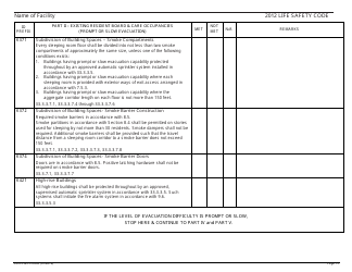 Form CMS-2786W Fire Safety Survey Report - Intermediate Care Facilities for Individuals With Intellectual Disabilities (Large Facilities) - 2012 Life Safety Code, Page 15