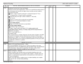 Form CMS-2786W Fire Safety Survey Report - Intermediate Care Facilities for Individuals With Intellectual Disabilities (Large Facilities) - 2012 Life Safety Code, Page 18