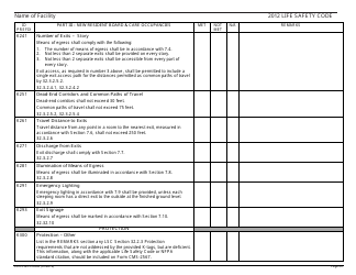 Form CMS-2786W Fire Safety Survey Report - Intermediate Care Facilities for Individuals With Intellectual Disabilities (Large Facilities) - 2012 Life Safety Code, Page 20