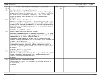 Form CMS-2786W Fire Safety Survey Report - Intermediate Care Facilities for Individuals With Intellectual Disabilities (Large Facilities) - 2012 Life Safety Code, Page 23
