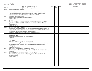 Form CMS-2786W Fire Safety Survey Report - Intermediate Care Facilities for Individuals With Intellectual Disabilities (Large Facilities) - 2012 Life Safety Code, Page 27