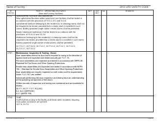 Form CMS-2786W Fire Safety Survey Report - Intermediate Care Facilities for Individuals With Intellectual Disabilities (Large Facilities) - 2012 Life Safety Code, Page 30