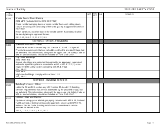 Form CMS-2786U Fire Safety Survey Report - 2012 Life Safety Code Ambulatory Health Care, Page 19
