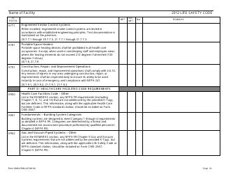 Form CMS-2786U Fire Safety Survey Report - 2012 Life Safety Code Ambulatory Health Care, Page 26