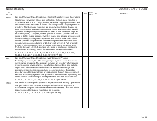 Form CMS-2786U Fire Safety Survey Report - 2012 Life Safety Code Ambulatory Health Care, Page 28
