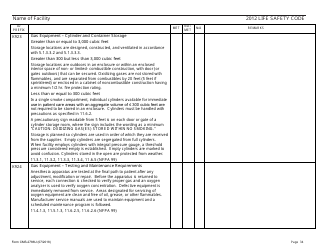 Form CMS-2786U Fire Safety Survey Report - 2012 Life Safety Code Ambulatory Health Care, Page 34
