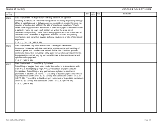 Form CMS-2786U Fire Safety Survey Report - 2012 Life Safety Code Ambulatory Health Care, Page 35