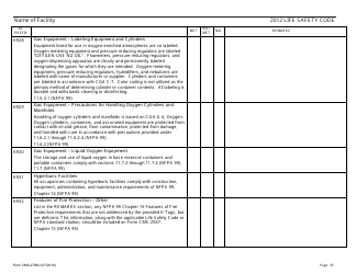 Form CMS-2786U Fire Safety Survey Report - 2012 Life Safety Code Ambulatory Health Care, Page 36