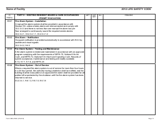 Form CMS-2786V Fire Safety Survey Report - Intermediate Care Facilities for Individuals With Intellectual Disabilities (Small Facilities) - 2012 Life Safety Code, Page 11