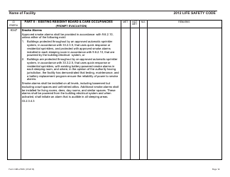 Form CMS-2786V Fire Safety Survey Report - Intermediate Care Facilities for Individuals With Intellectual Disabilities (Small Facilities) - 2012 Life Safety Code, Page 12