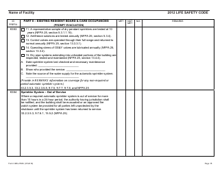 Form CMS-2786V Fire Safety Survey Report - Intermediate Care Facilities for Individuals With Intellectual Disabilities (Small Facilities) - 2012 Life Safety Code, Page 15