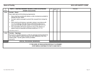 Form CMS-2786V Fire Safety Survey Report - Intermediate Care Facilities for Individuals With Intellectual Disabilities (Small Facilities) - 2012 Life Safety Code, Page 17